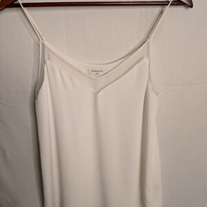 Babaton White Flowing Camisole with Mesh Trim (Size XS)